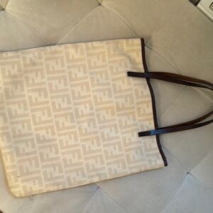 FENDI VINTAGE  Tan Tote Bag from japan